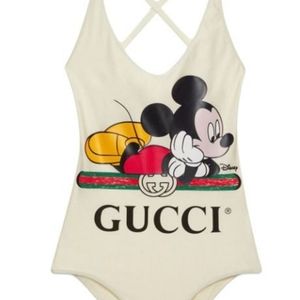 Disney x Gucci swimsuit Style Color: Ivory Jersey Size: L